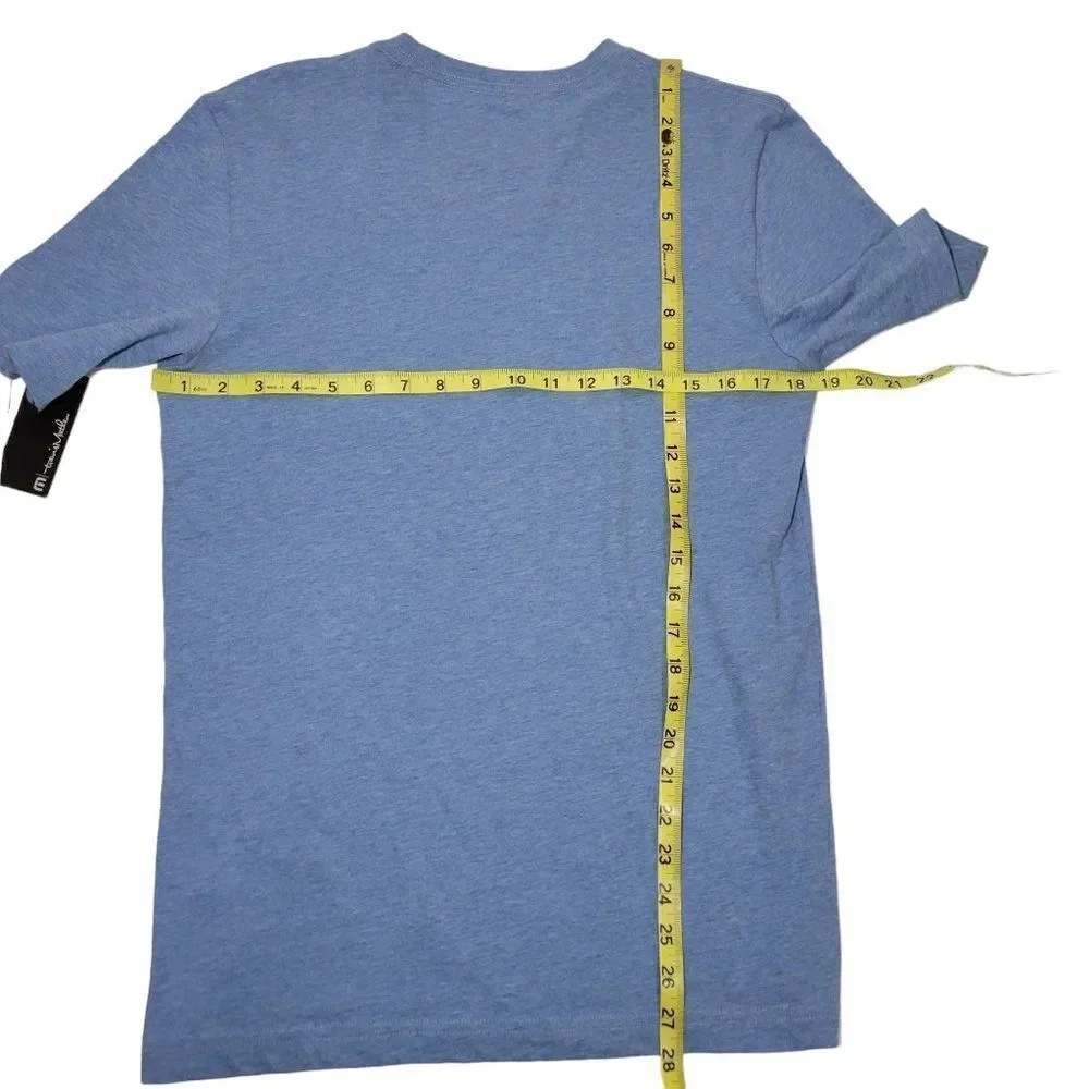 Travis Mathew T Shirt Men Size Small Blue Golf Cart Graphic Short Sleeve Tee NEW